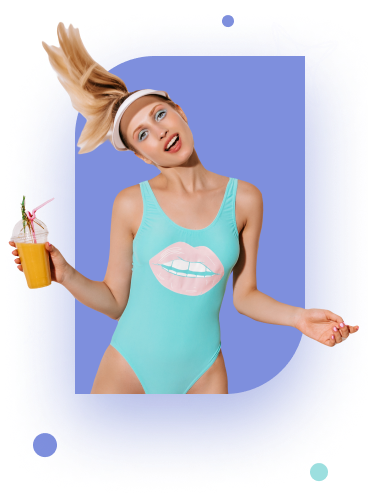 Girl with a  cocktail