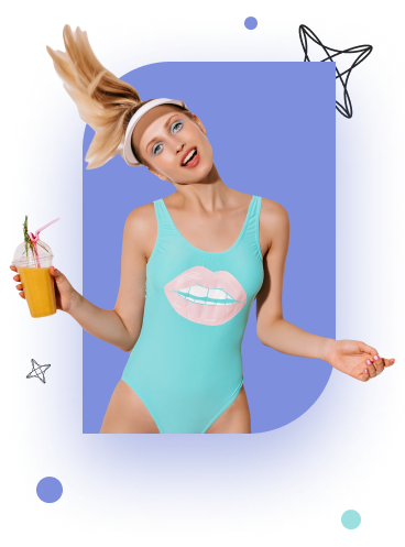 Girl with a  cocktail